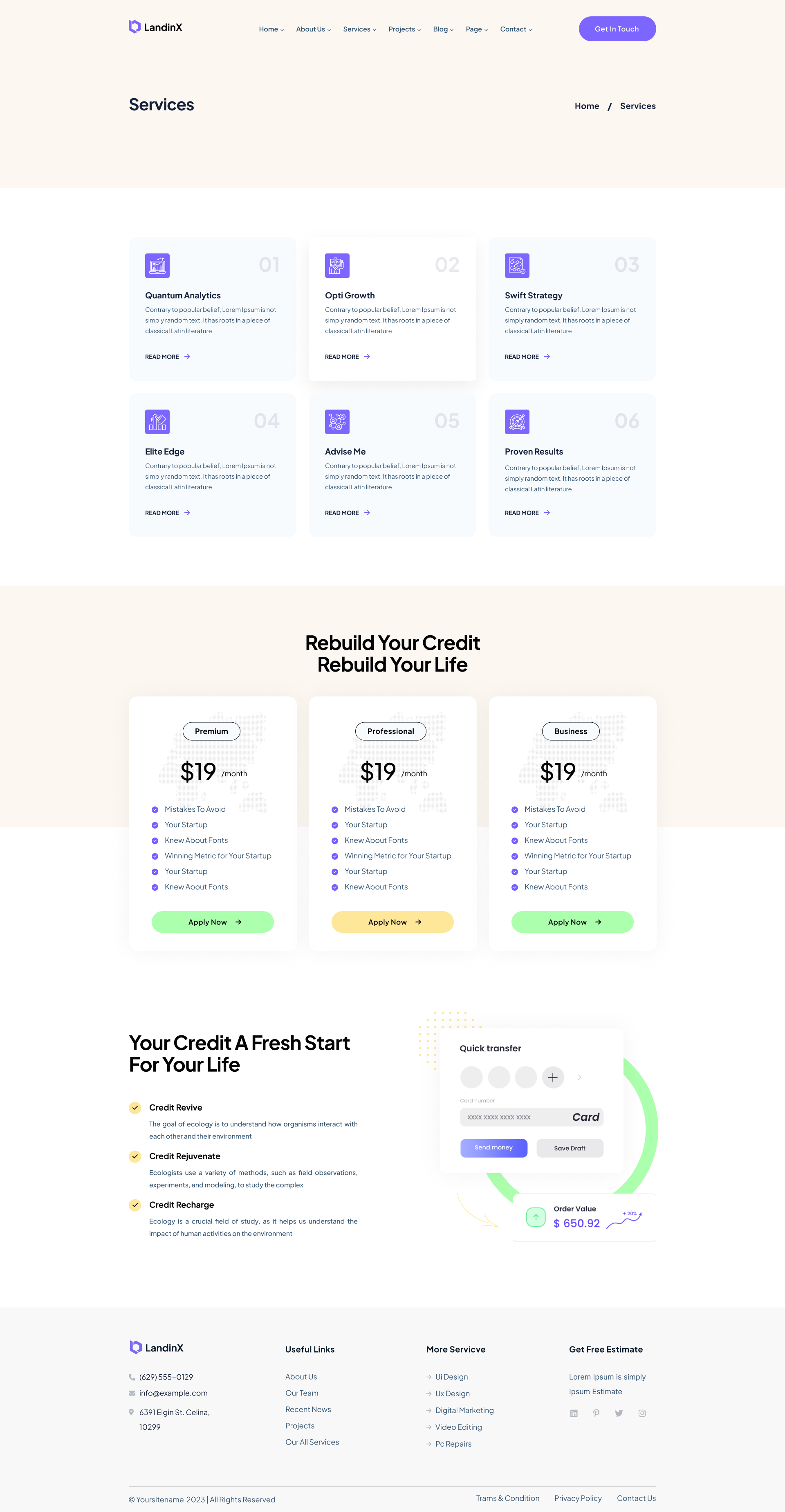 LandinX - Multipurpose Landing Page Figma Template by Creationic ...