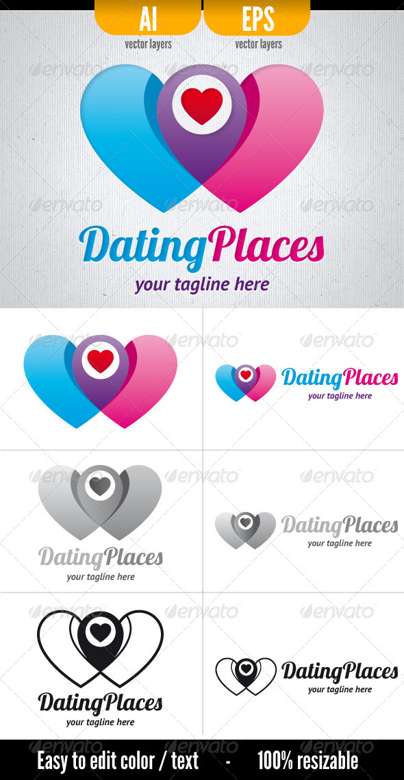 Dating Places Logo - Symbols Logo Templates