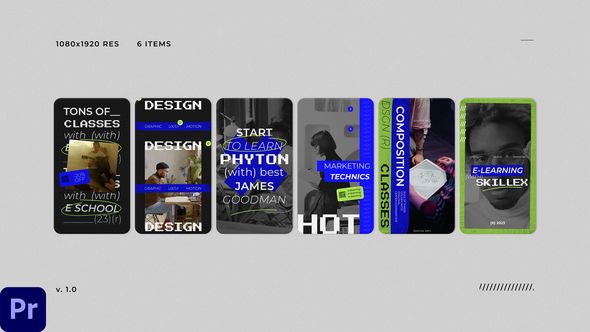 Education Vertical Promo | MOGRT Premiere Pro template preview