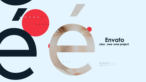 Typographic Text Opener Premiere Pro template preview