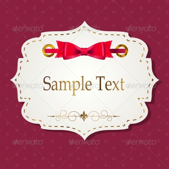 Gift Card with Ribbons Vector - Miscellaneous Vectors