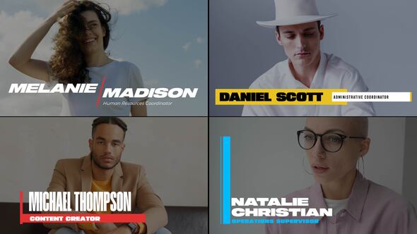 Simple Lower Thirds Elements template preview