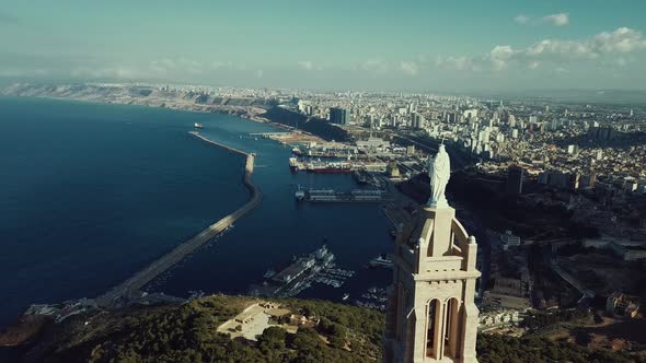 Aerial View Of Fort Santa Cruz And Oran, Algeria alt