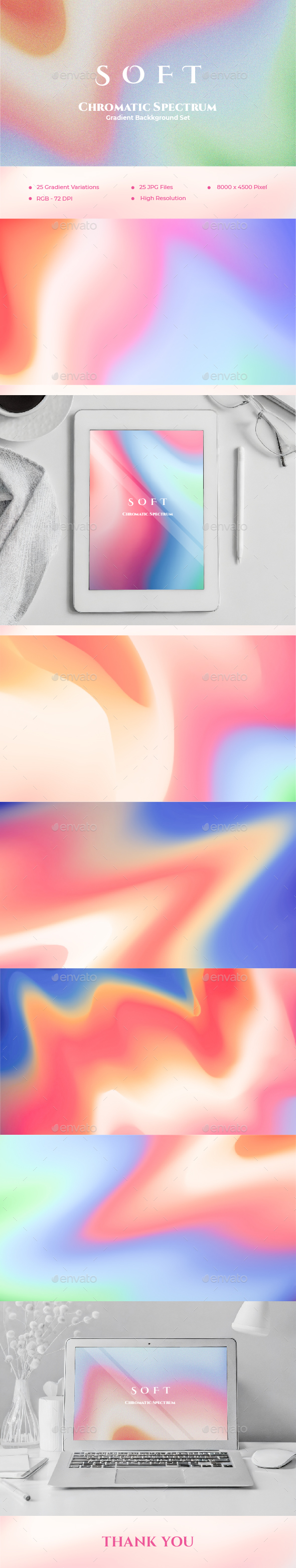 [DOWNLOAD]Soft Chromatic Spectrum - Gradient Background Set