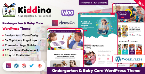 Kiddino – Kids & Kindergarten WordPress Theme