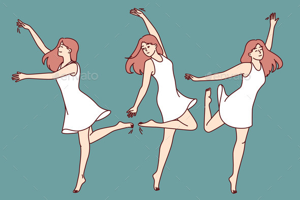 [DOWNLOAD]Woman Ballerina in White Dress Demonstrates