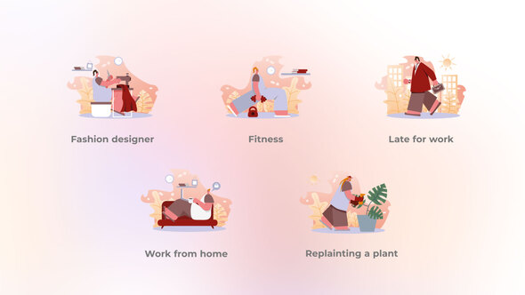 Work from Home - Body Positive  Flat Concept