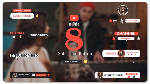 Youtube Subscribe Buttons Pack