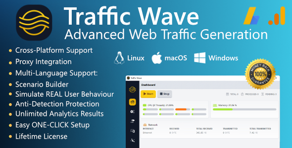 Traffic Wave | Advanced Cross-Platform Web Traffic Generation