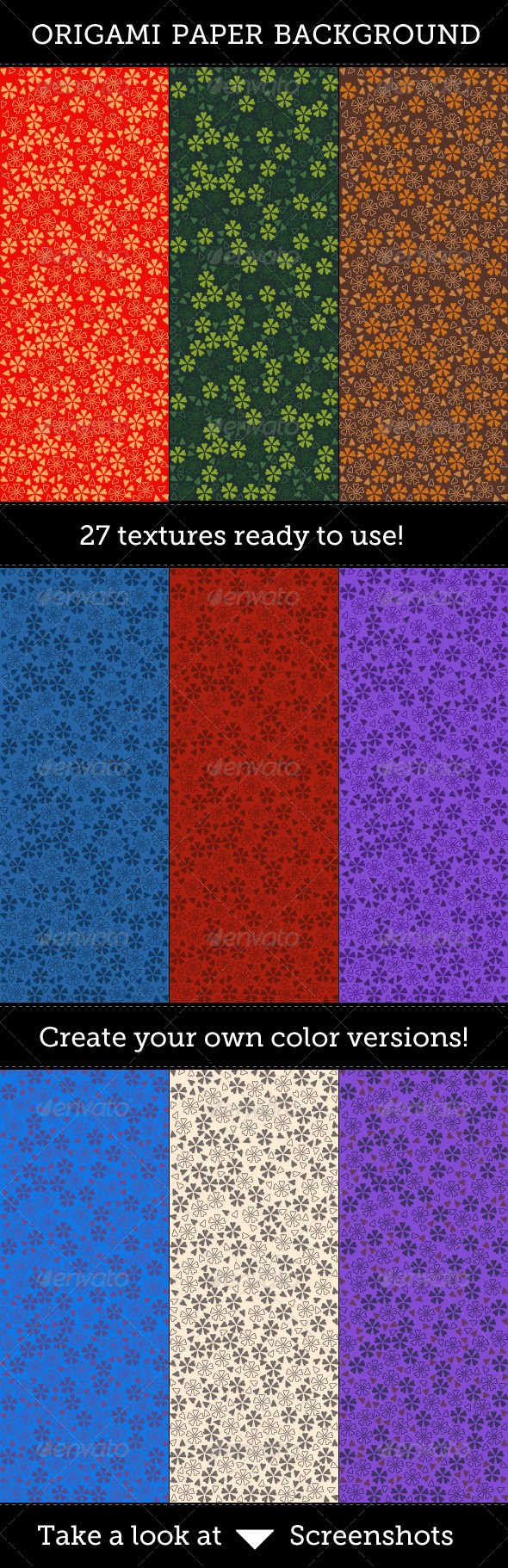 Origami Paper Backgrounds - Patterns Backgrounds