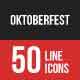 Oktoberfest Filled Line Icons