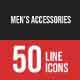 Men's Accessories Filled Line Icons