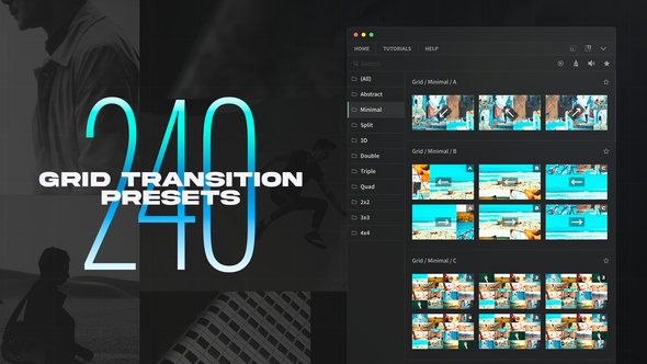 Grid Transitions for Premiere Pro