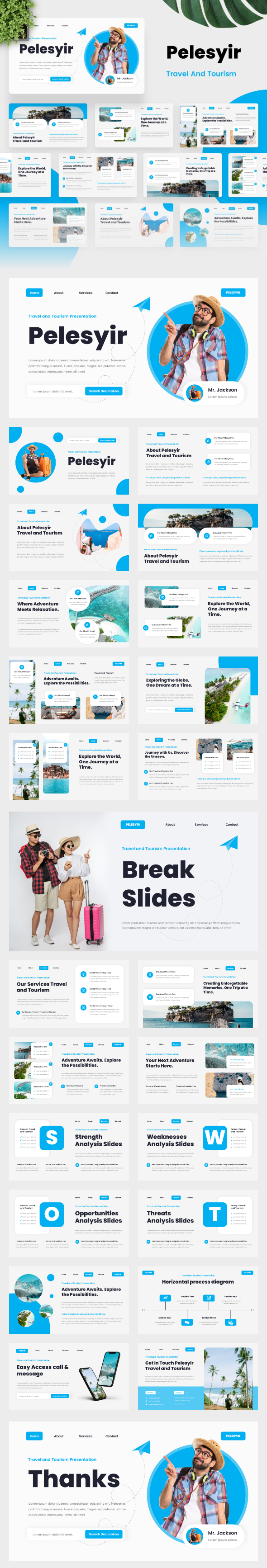 Pelesyir - Travel and Tourism Powerpoint Template