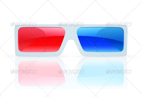 3d anaglyph glasses - Objects Vectors