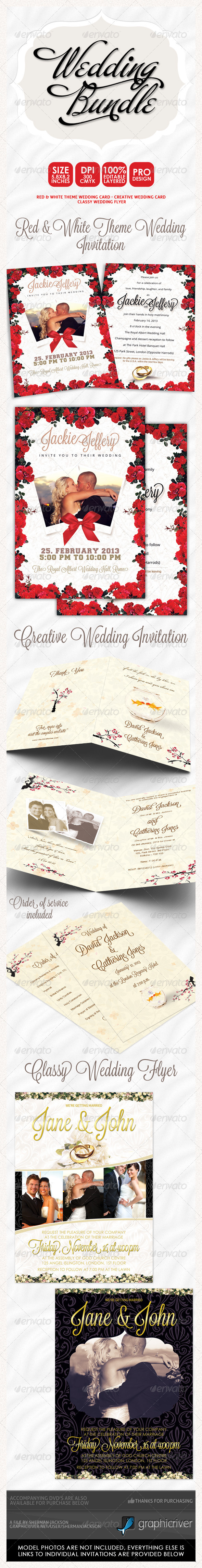 Wedding Invitation Bundle 3 - Weddings Cards & Invites