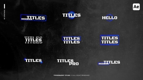 Typography Titles | AE Titles template preview
