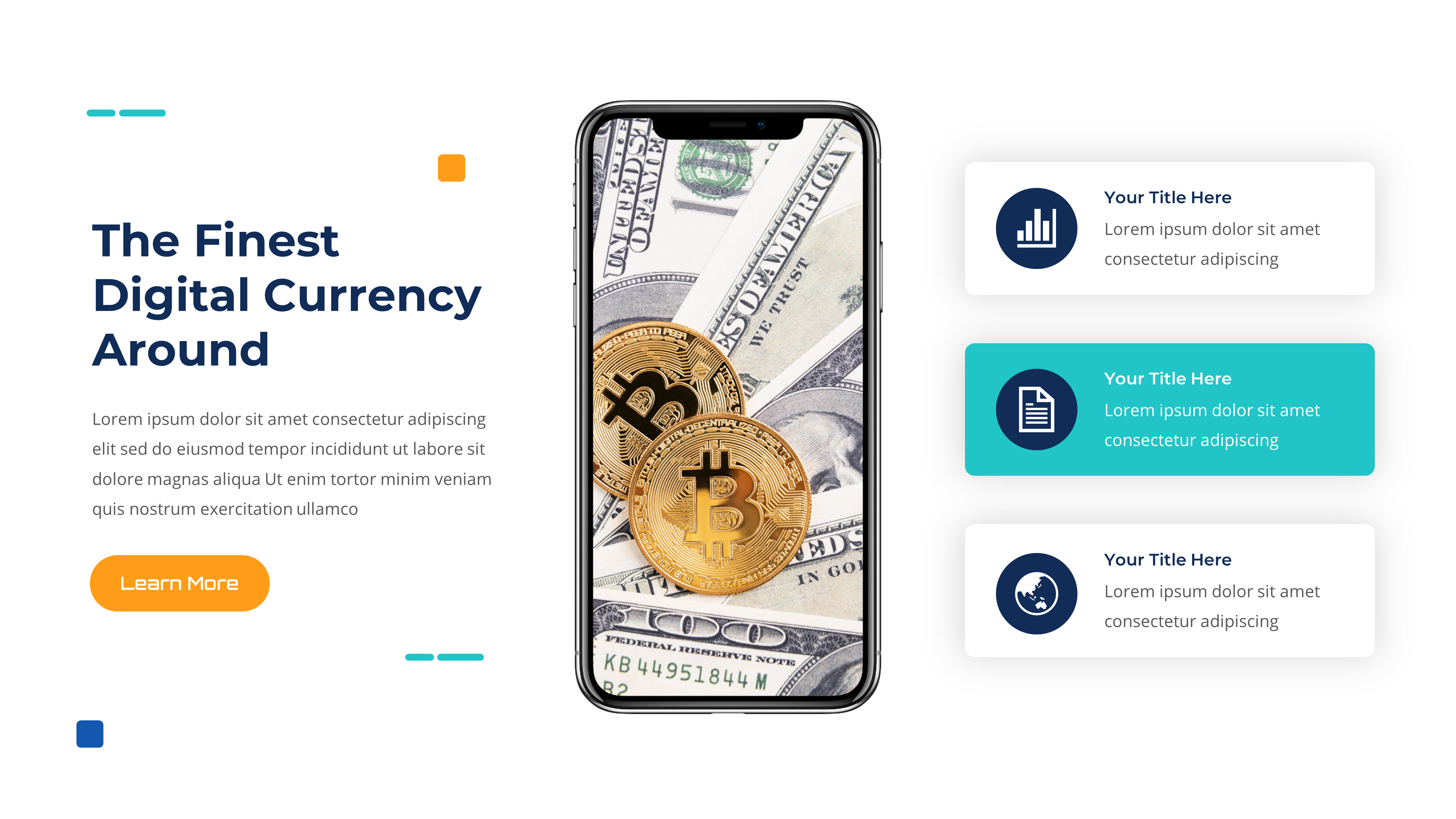 Cryptonite - Cryptocurrency PowerPoint Template, Presentation Templates
