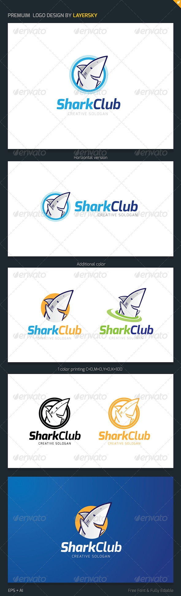 Shark Club Logo - Animals Logo Templates