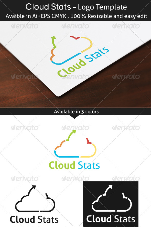 Cloud Stats - Symbols Logo Templates