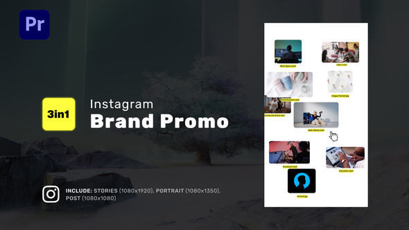 Brand Promo - Instagram Stories, Portrait, Square for Premiere Pro