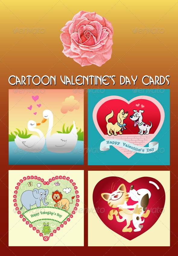 Cartoon Valentine Cards