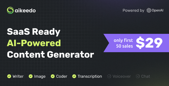 Aikeedo  AI Powered Content Platform  SaaS Ready