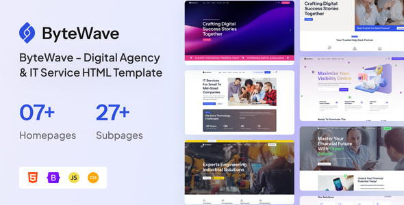 ByteWave - Digital Agency & IT Service HTML Template