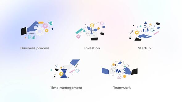 Business Process - White and Blue Hands Concept