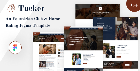 Tucker - Equestrian Horse Riding Club Figma Template