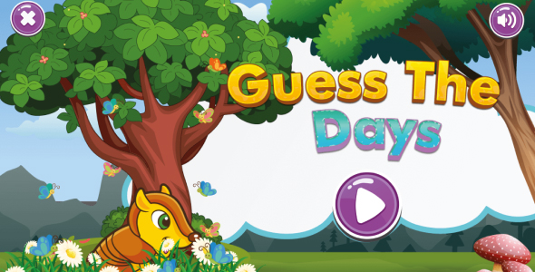 Guess The Days Game- Educational Game - HTML5, Construct 3