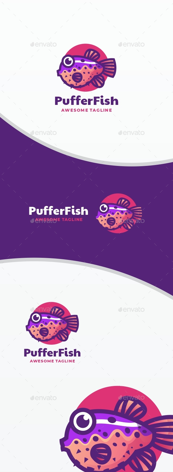 [DOWNLOAD]Puffer Fish Simple Mascot Logo Template