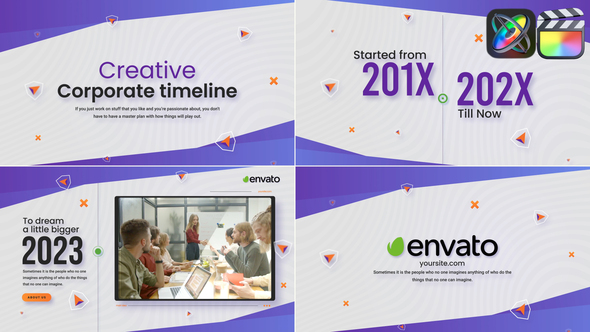 Creative Corporate Timeline Slideshow for FCPX