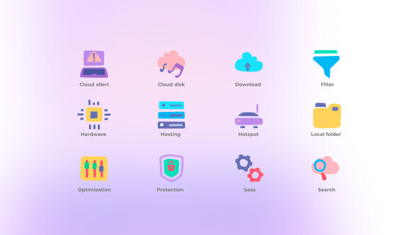 Cloud Computing - Icons Set