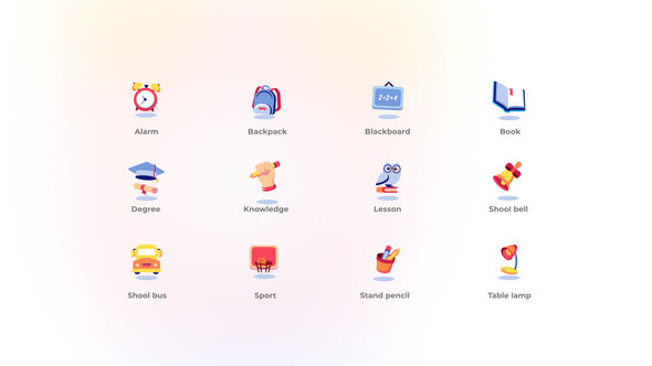 Back to School - Flat Icons