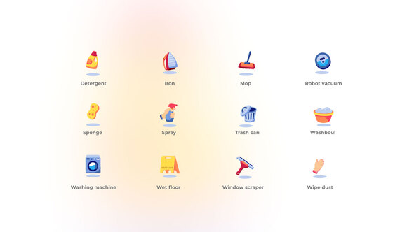 Cleaning - Flat Icons