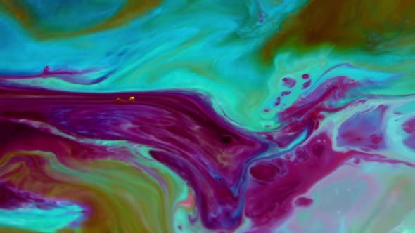 Colorful Liquid Ink Colors Blending Burst Swirl Fluid 104