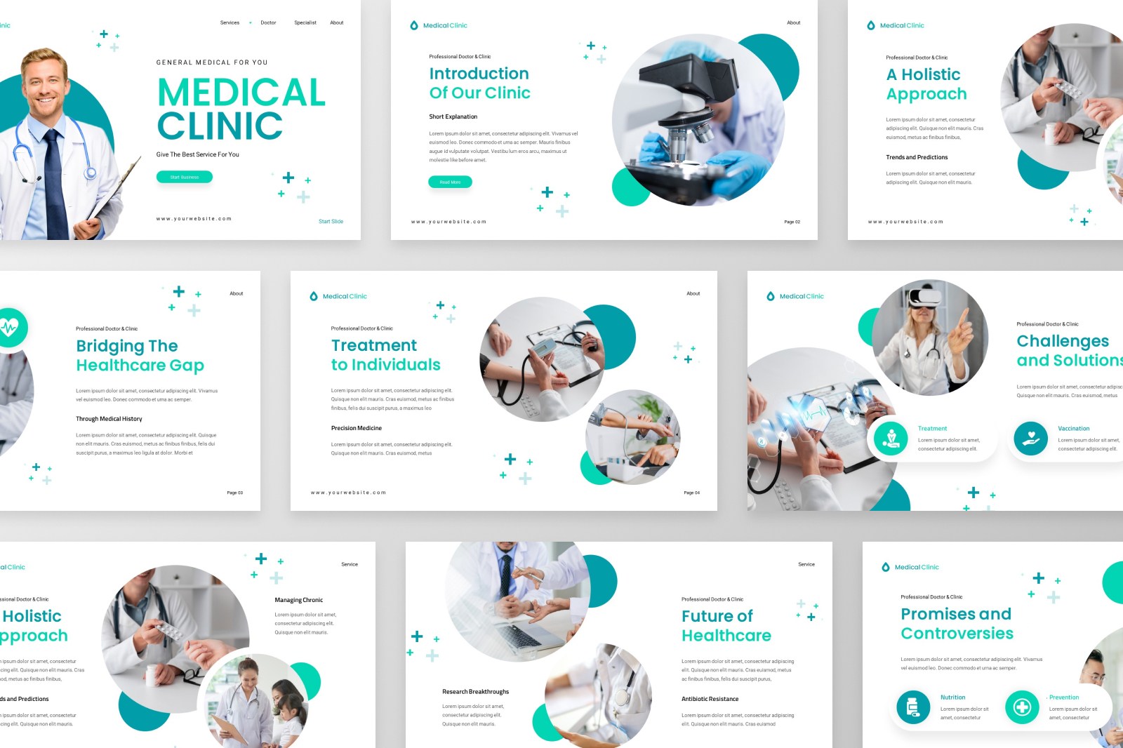 Medical Clinic PowerPoint Template, Presentation Templates | GraphicRiver