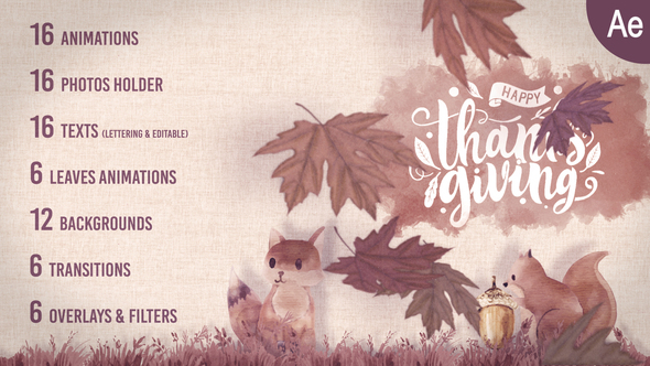 Thanksgiving Kit Video Displays template preview