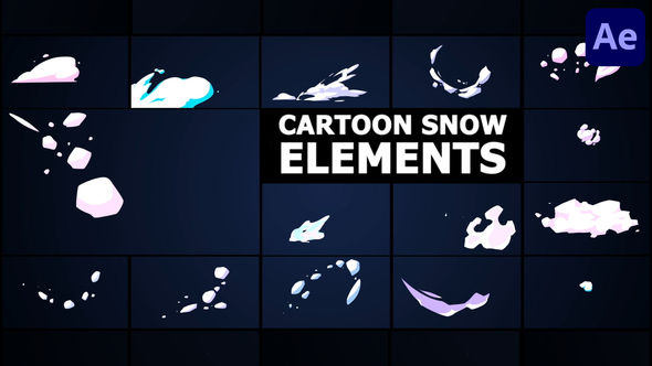 Cartoon Snow Elements | After Effects