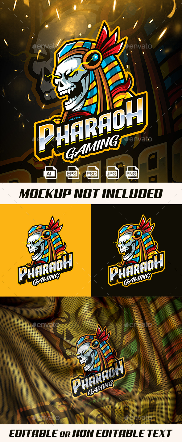 Pharaoh Mascot Logo Template