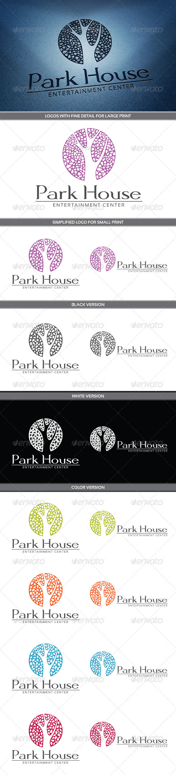 Park House Logo - Nature Logo Templates