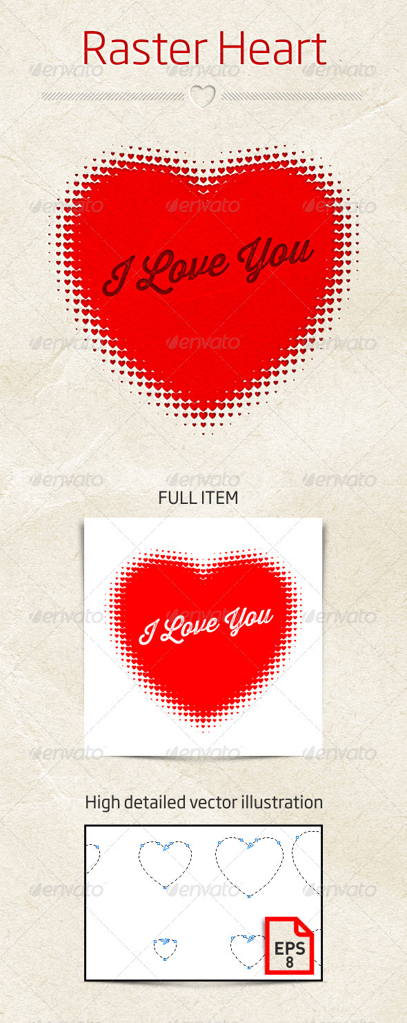 Raster Heart Vector Illustration - Weddings Seasons/Holidays