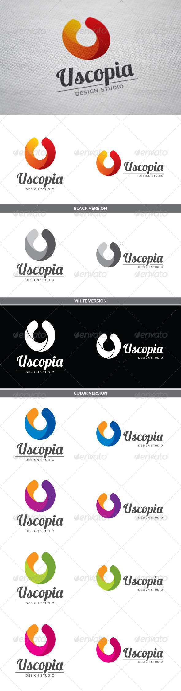 Uscopia U Letter Logo - Letters Logo Templates