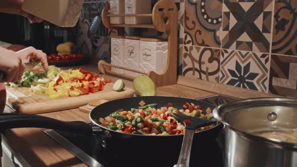 Salting Fried Veggies alt