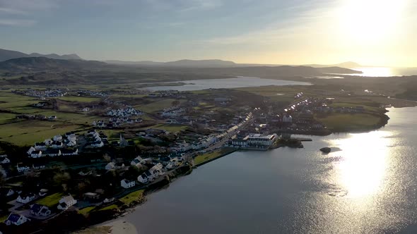 Aerial View of Dunfanaghy in County Donegal  Ireland alt