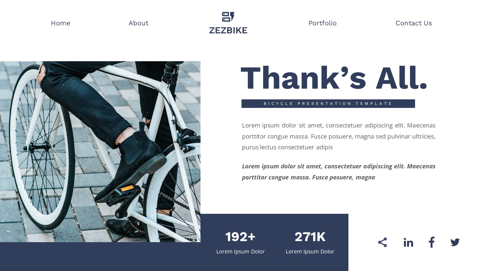 Zezbike - Bicycle Powerpoint Template, Presentation Templates ...