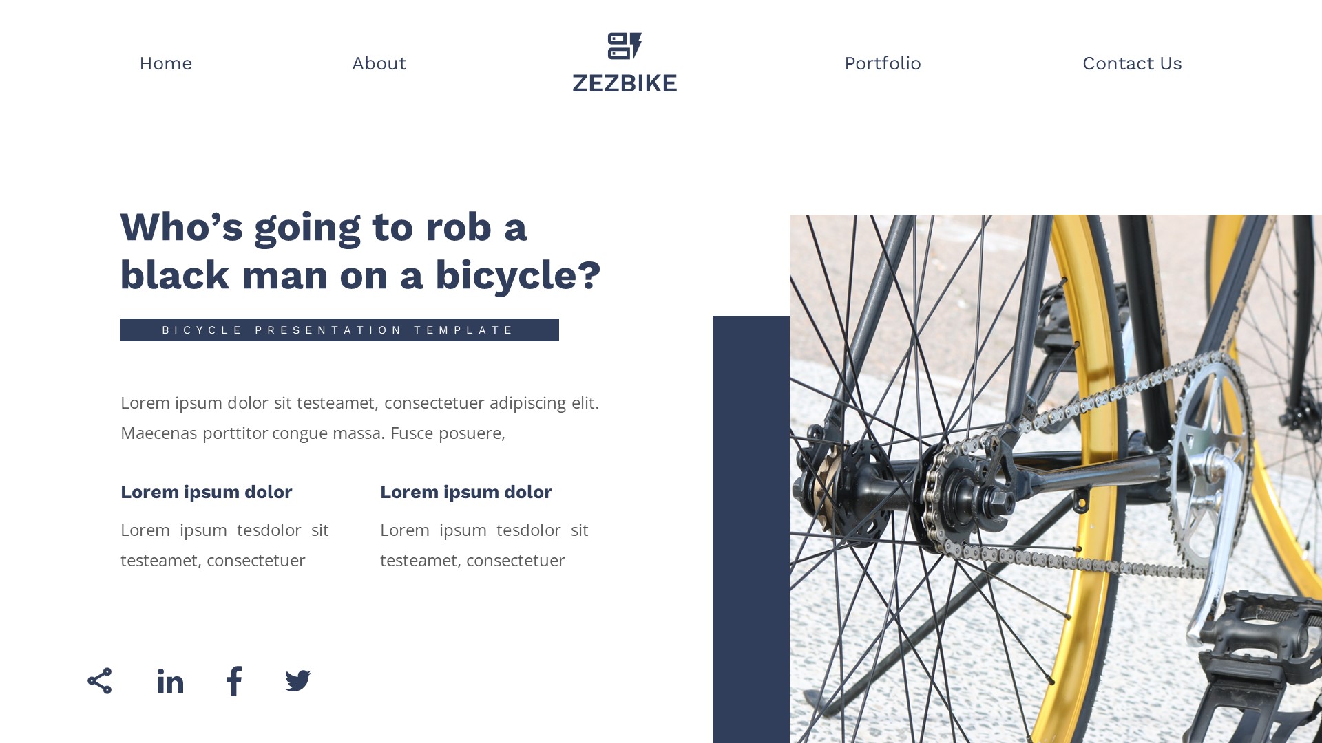 Zezbike - Bicycle Powerpoint Template, Presentation Templates ...