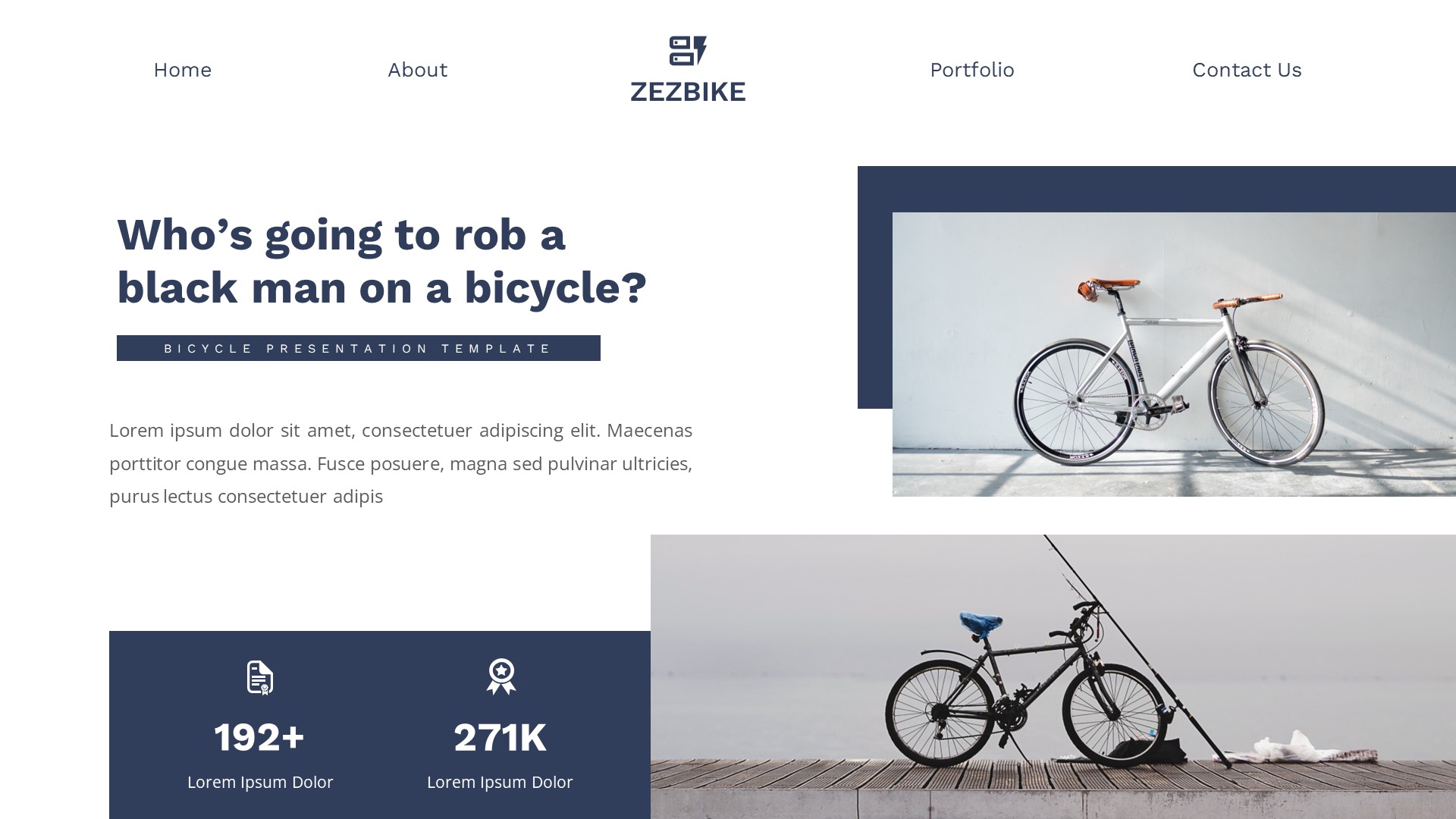 Zezbike - Bicycle Powerpoint Template, Presentation Templates ...