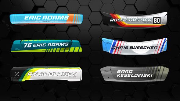 Racing Car Lower Thirds broadcast-packages template preview